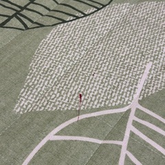 リーフ柄　カーペット　マット　2畳用　180×180cm 正方形
の画像