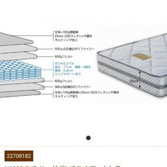 BLACK FRIDAY セール！スイートデコレーション スーパーハードボンネルコイルマットレス N1039 SHD セミダブルの画像