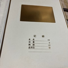 赤ちゃんの命名、手形、足形、誕生日を書く物ー無料でお譲りします。の画像