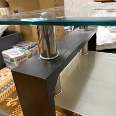 ガラス面ローテーブル大サイズの画像