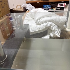 ガラス面ローテーブル大サイズの画像