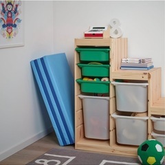 IKEA イケア 折りたたみ式マット ブルー 78x185cmの画像