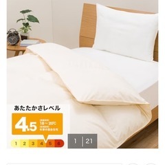 ニトリ 羽毛掛け布団 ダブルサイズ210x190 ダウン70%フェザー30%の画像