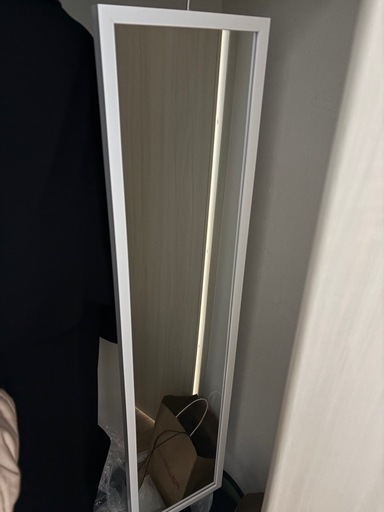美品 ニトリ クローゼット吊り下げミラー(幅28×高さ120cm 006IT) (NR