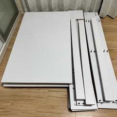 【良品】 ベッドフレーム セミダブル ホワイトの画像