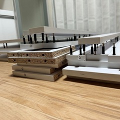 【良品】 ベッドフレーム セミダブル ホワイトの画像