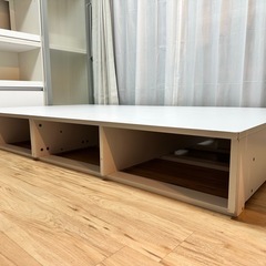 【良品】 ベッドフレーム セミダブル ホワイトの画像