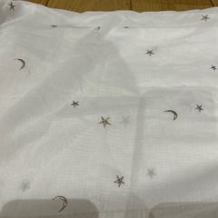レースカーテン　星　月の画像