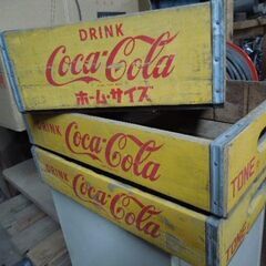 コカ・コーラ　木箱　3つ　昭和の画像