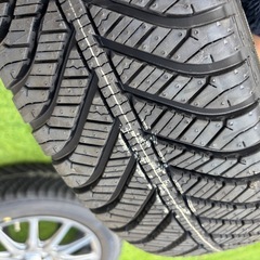 新品オールシーズンタイヤアルミセット　155/65R14の画像
