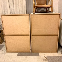 4段ウッド調本棚x2 約88.5x59x16.5cmの画像