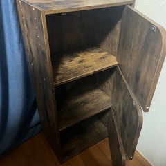 【ニトリ】カラーボックス N Carabo ドア付き3段 ミドルブラウン 2個セットの画像