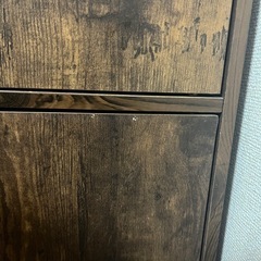 【ニトリ】カラーボックス N Carabo ドア付き3段 ミドルブラウン 2個セットの画像