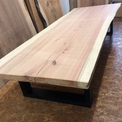 大特価 一枚板ダイニングローテーブル 近場配送無料☆の画像