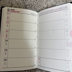 2026年 スケジュール帳 黒の画像