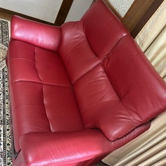 2人掛けソファ 美品だょ　ラブソファ 2人用 合成皮革 PUレザー の画像