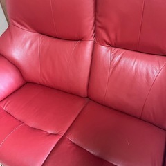 2人掛けソファ 美品だょ　ラブソファ 2人用 合成皮革 PUレザー の画像