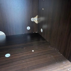 ダークブラウン金庫 2段棚付き(一部損傷あり)の画像