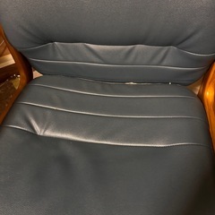 木肘 回転座椅子 合皮レザー 　の画像