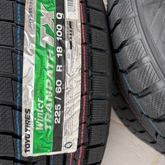 40系アルファード　ヴェルファイア 新車外し　純正ホイール　スタッドレスタイヤホイールセット　新品タイヤ　225/60r18の画像