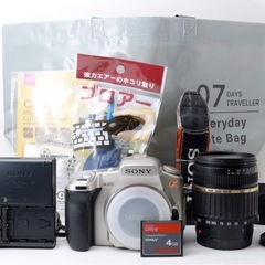 練習に最適！SONY α300★高倍率レンズ★すぐ使える★希少なシルバー  1ヶ月動作補償あり！ 安心のゆうパック代引き発送！ 送料、代引き手数料無料！の画像