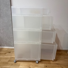 無印良品 キャスター付4段収納ボックスの画像