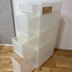 無印良品 キャスター付4段収納ボックスの画像