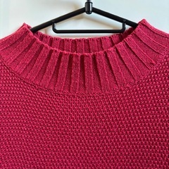 【140】バーガンディニット　セーターの画像