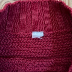 【140】バーガンディニット　セーターの画像