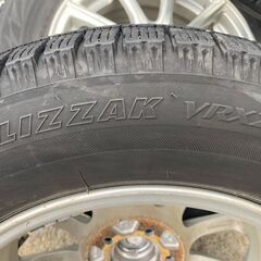 プリウス‼️195/65R15 ブリザック VRX2 ‼️東北6県無料配送対応‼️爆安‼️最終値下げ‼️④バリ溝❗ 国産ブリジストン VRX2❗ アルミ付き 国産 タイヤ !! スタットレス　スタッドレス　雪 冬 ゆき PCD100 pcd100の画像