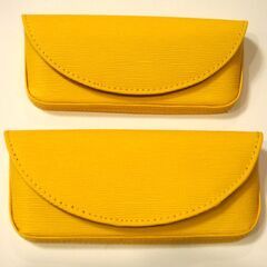 可愛い　富士メガネ　メガネケース　２セット　黄色　美品の画像