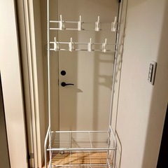 玄関収納　ハンガーラック　ハンガーポールの画像