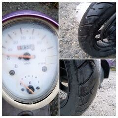 非常に良いエンジンです。ホンダ（スクーピー）AF55。バッテリーは新品です。リアブレーキパッドも新品です。フロントブレーキパッドも新品です。水冷式バイクです。の画像