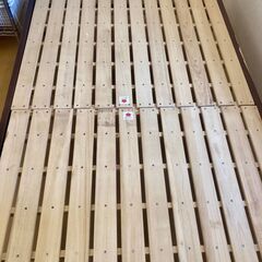 おしゃれな スノコ 無印良品 セミダブルベッドの画像