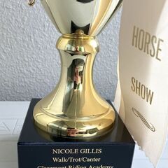 乗馬トロフィー＆リボン の画像