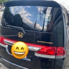 🌈25万円🚙ステップワゴン黒　良好の画像