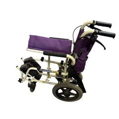 ☆現品限り☆車椅子 KAWAMURA  紫色 動作異常なし【ジ 1119-08】の画像