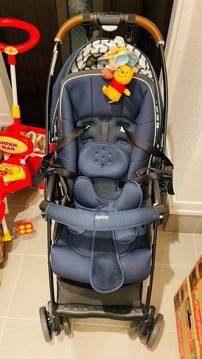 Aprica ラクーナ クッションAB／ネイビー系 付属品セット