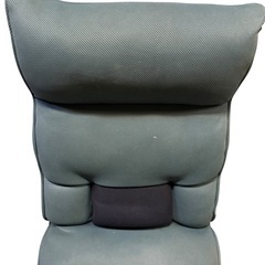 ☆訳あり品☆座椅子 倒せるタイプ グリーン ややシミあり 【ジ 1119-09】の画像