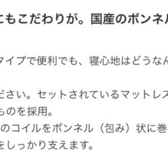 【未使用】国産ボンネルマットレス86×195×18cmの画像
