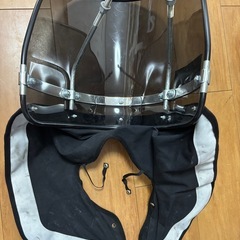 旭風防 新幹線風防　スモーク　黒布タレ　32cm GS400 ザリ バブ　FT VT バリオス　XJR ゼファー　スクリーン 旧車の画像