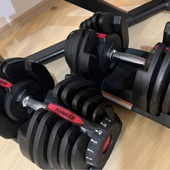 【美品】可変式ダンベル40kg×2&インクラインベンチセット（福岡県内配送可
）の画像