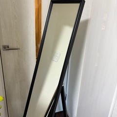 【三連休限定】姿見　ミラー　ブラックの画像