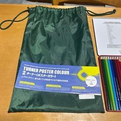 絵の具と色鉛筆セットの画像
