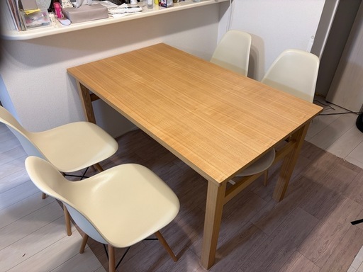 ⭐️早いもの勝ち・美品⭐️ダイニングテーブル　イス4脚セット