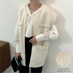 リエディ ベスト アイボリー 未着用 の画像