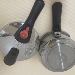 パール金属 片手 圧力鍋 2.5L IH対応 ステンレス 圧力切替式 レシピ付 節約クック H-5434の画像