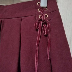 フレアミニスカート　サイドレースアップの画像