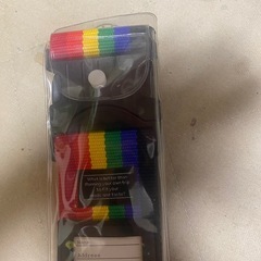 未使用品　レインボー柄ワンタッチベルト（幅60mm）の画像