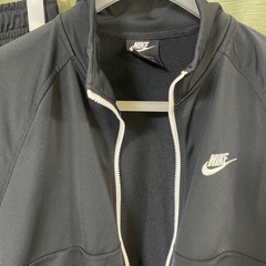 NIKE トラックジャケット　刺繍ロゴ　L ナイキ セットアップ トラックジャケット ジャージ ブラック 黒 上下セット NIKEの画像